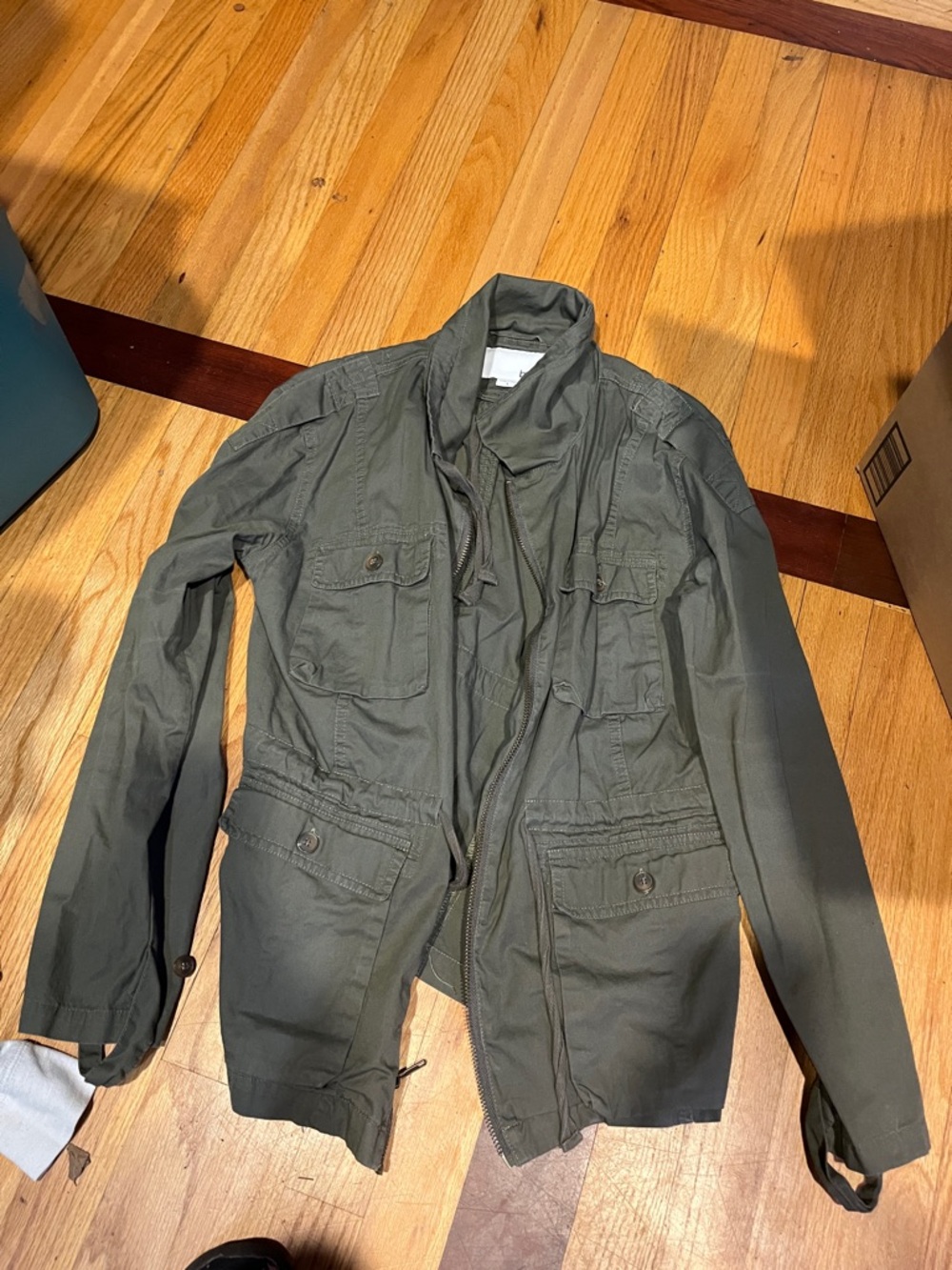 Bar III Military-Style Olive Field Jacket
